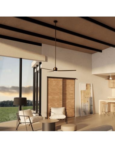 Ventilador de Techo LED Anne XL marrón óxido DC para espacios de más de 32m2 ambiente