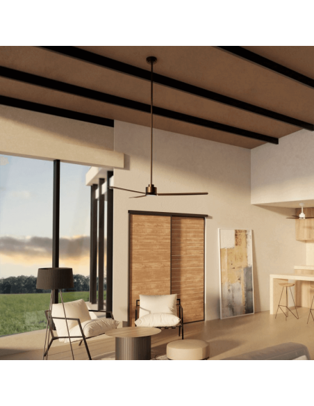 Ventilador de teto Anne XL LED Rust Brown DC para espaços de mais de 32m2 ambiente