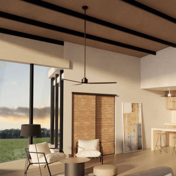 Ventilador de Techo LED Anne XL marrón óxido DC para espacios de más de 32m2 ambiente