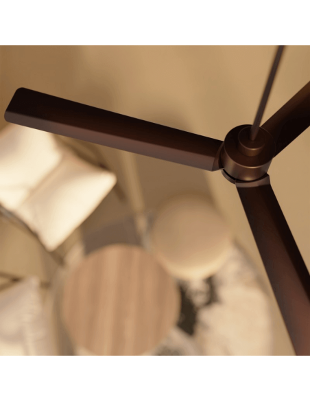 Ventilador de teto Anne XL LED Rust Brown DC para espaços com mais de 32m2 detalhes
