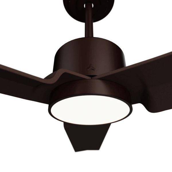 Ventilador de Techo LED Anne XL marrón óxido DC para espacios de más de 32m2 detalle luz