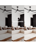 Ventilador de Techo LED Anne XL marrón óxido DC para espacios de más de 32m2 luz regulable
