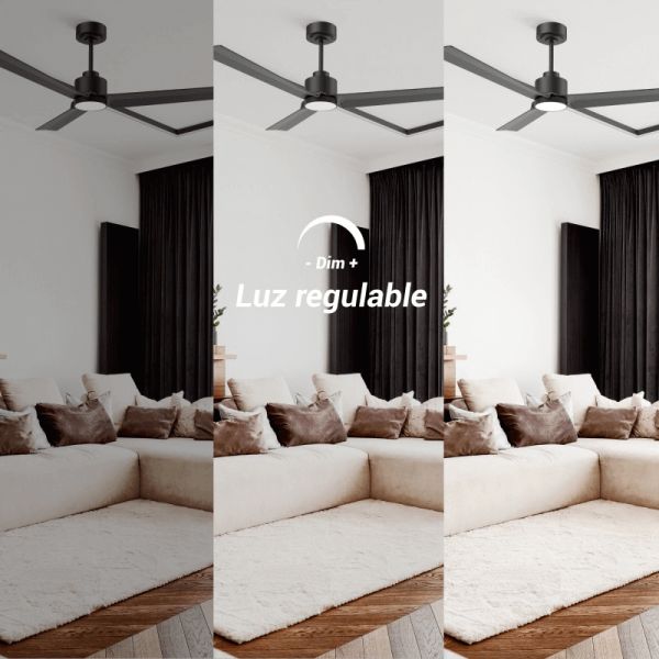 Ventilador de Techo LED Anne XL marrón óxido DC para espacios de más de 32m2 luz regulable