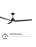 Ventilador de Techo LED Anne XL marrón óxido DC para espacios de más de 32m2 temporizador