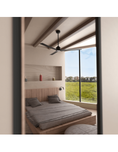 Ventilador de Techo LED Anne XL negro DC para espacios de más de 32m2 temporizador 2