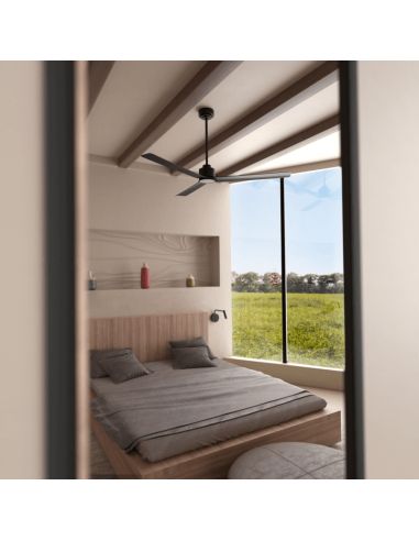 Ventilador de teto Anne XL preto DC LED para espaços de mais de 32m2 ambiente