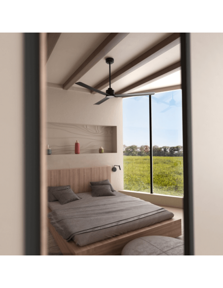 Ventilador de Techo LED Anne XL negro DC para espacios de más de 32m2 ambiente