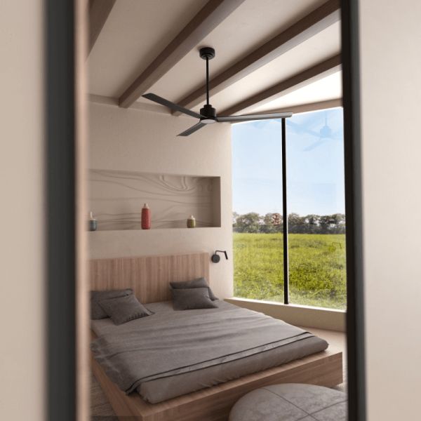 Ventilador de Techo LED Anne XL negro DC para espacios de más de 32m2 ambiente