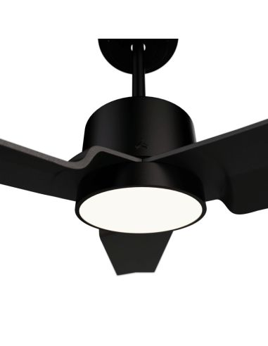 Ventilador de Techo LED Anne XL negro DC para espacios de más de 32m2 detalle con luz