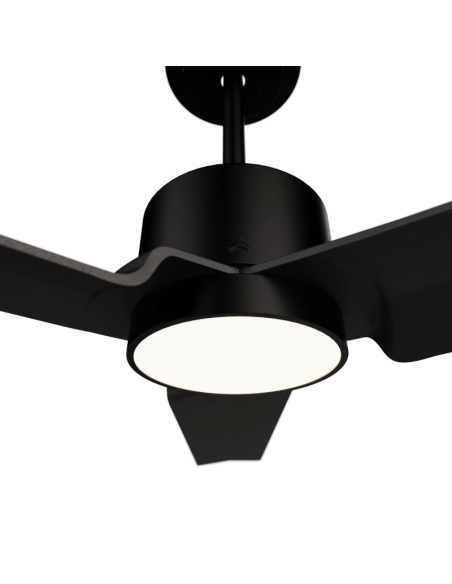 Ventilador de Techo LED Anne XL negro DC para espacios de más de 32m2 detalle con luz