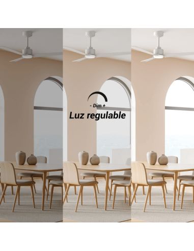 Ventilador de Teto Anne XL Branco DC LED para espaços de mais de 32m2 com luz ajustável