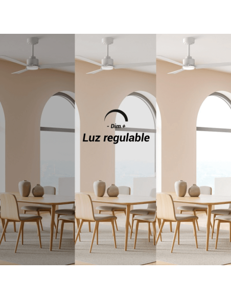 Ventilateur de plafond Anne XL White DC LED pour espaces de plus de 32m2 avec éclairage réglable