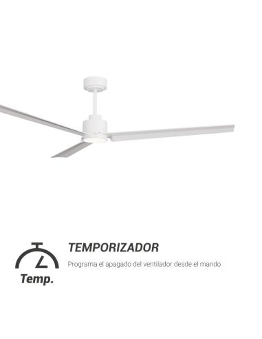Ventilador de Techo LED Anne XL blanco DC para espacios de más de 32m2 temporizador