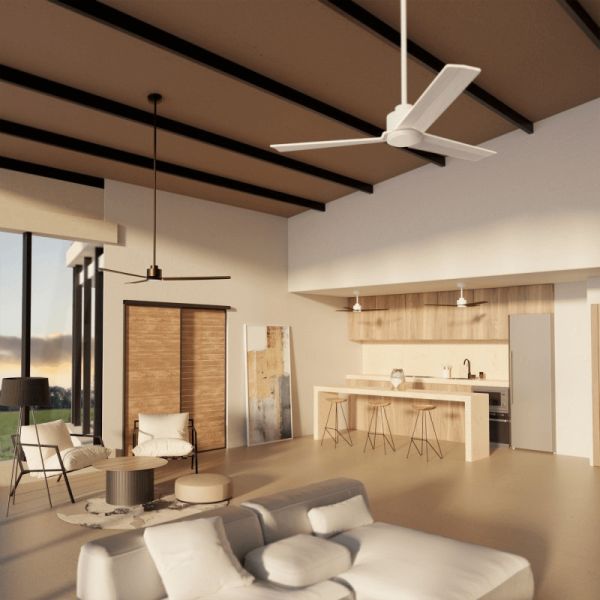 Ventilador de teto Anne XL branco DC para espaços de mais de 32m2 ambiente