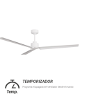 Ventilador de Techo Anne XL blanco DC para espacios de más de 32m2 temporizador