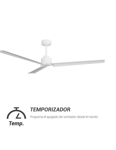 Ventilador de teto Anne XL branco DC para espaços de mais de 32m2 temporizador