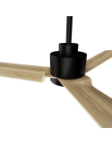 Ventilateur de plafond à LED Anne noire avec pales en bois léger DC pour les grands espaces détail