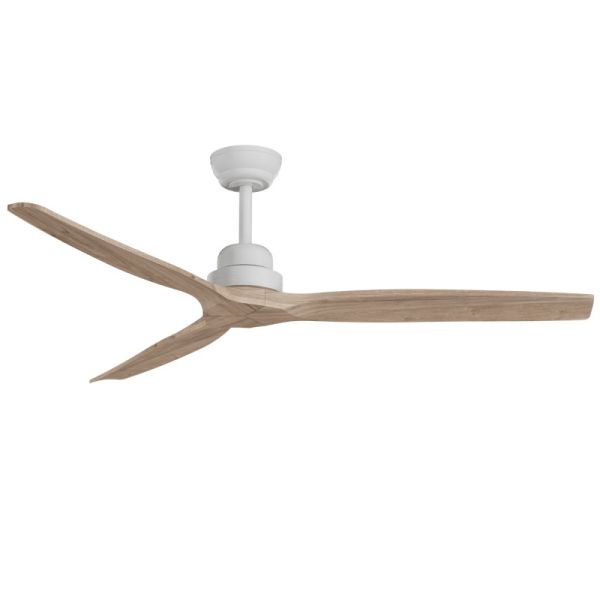 Ventilateur de plafond Balcony XL en bois naturel pour intérieur/extérieur DC blanc