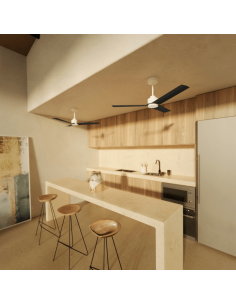 Ventilateur de plafond LED Anne blanche avec pales DC noires pour les grands espaces 2