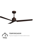 Ventilador de Techo Anne marrón óxido DC para espacios amplios temporizador