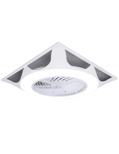 Ventilador de teto LED ajustável UFO Armstrong para tetos modulares DC