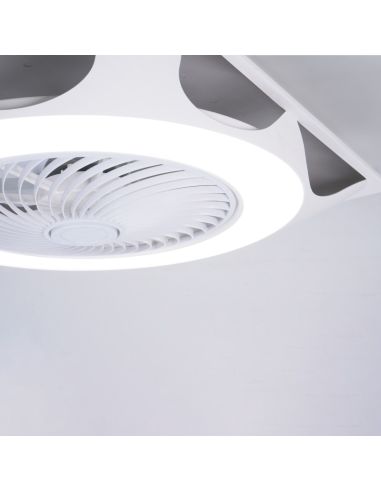 Ventilador de Techo LED regulable UFO Armstrong para techos modulares DC  detalle zoom