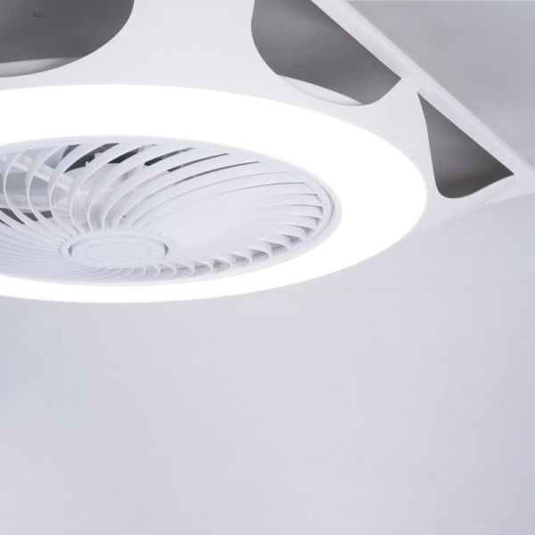 UFO Armstrong ventilateur de plafond LED réglable pour plafonds modulaires DC detail zoom