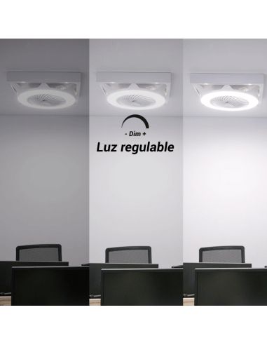 UFO Armstrong Ventilateur de plafond LED à intensité variable pour plafonds modulaires DC Dimmable Light