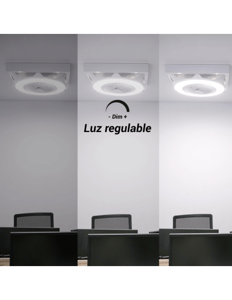 UFO Armstrong Ventilateur de plafond LED à intensité variable pour plafonds modulaires DC Dimmable Light