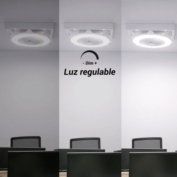 UFO Armstrong Ventilateur de plafond LED à intensité variable pour plafonds modulaires DC Dimmable Light