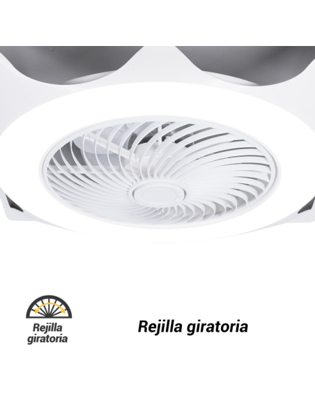 UFO Armstrong Ventilateur de plafond réglable à LED pour plafonds modulaires Grille rotative DC