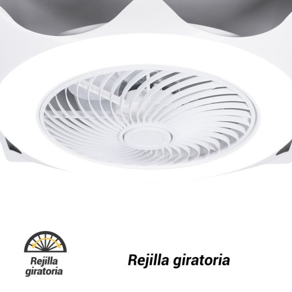 UFO Armstrong Ventilateur de plafond réglable à LED pour plafonds modulaires Grille rotative DC