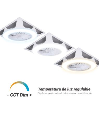 UFO Armstrong Ventilateur de plafond LED réglable pour plafonds modulaires Température réglable DC
