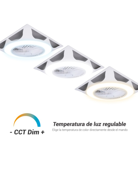 UFO Armstrong Ventilateur de plafond LED réglable pour plafonds modulaires Température réglable DC