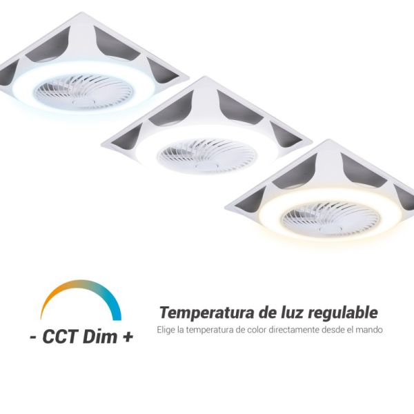 UFO Armstrong Ventilateur de plafond LED réglable pour plafonds modulaires Température réglable DC