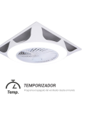 Ventilador de teto LED ajustável UFO Armstrong para tetos modulares DC timer