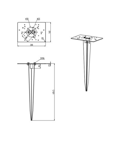 Dimensiones Pica universal para instalar luces de jardín EARTH SPIKE – 9960-07 Trio Lighting | LeonLeds