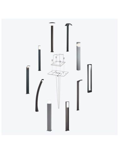 Espigão universal para instalação de luminárias de jardim EARTH SPIKE – 9960-07 Trio Lighting | leonleds