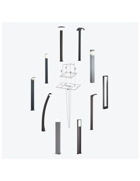 Pica universal para instalar luces de jardín EARTH SPIKE – 9960-07 Trio Lighting | LeonLeds