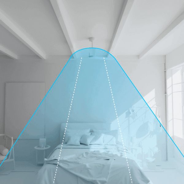 Ventilador de Techo LED Anne blanco con palas madera clara DC para espacios amplios flujo de aire