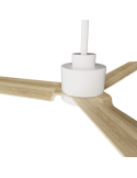 Ventilateur de plafond blanc Anne LED avec pales en bois léger DC pour les grands espaces détail
