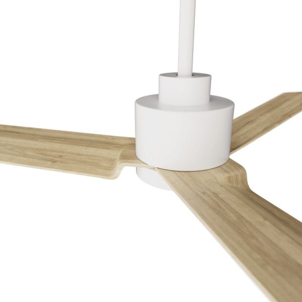 Ventilador de Techo LED Anne blanco con palas madera clara DC para espacios amplios detalle