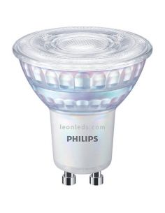 Bombilla LED GU10 Regulable 6,2W - 80W CRI90 36º Regulable WarmGlow 2.200K-2.700K Philips | LeonLeds 2