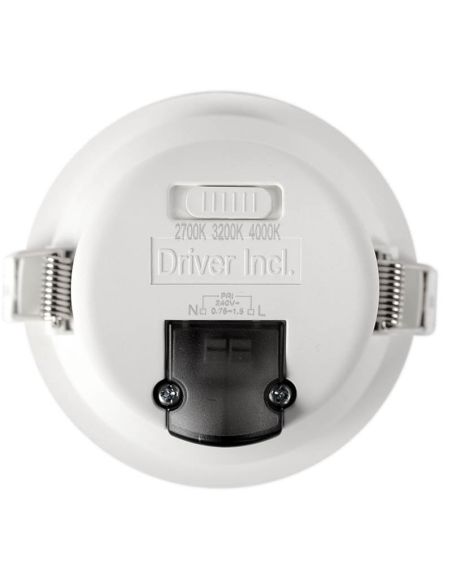 Foco empotrable LED IP44 6W - 50W Cambio color CCT Switch UGR 19 Triac Libertad 6 Blanco | LeonLeds
