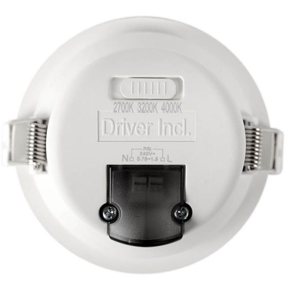 Foco empotrable LED IP44 6W - 50W Cambio color CCT Switch UGR 19 Triac Libertad 6 Blanco | LeonLeds