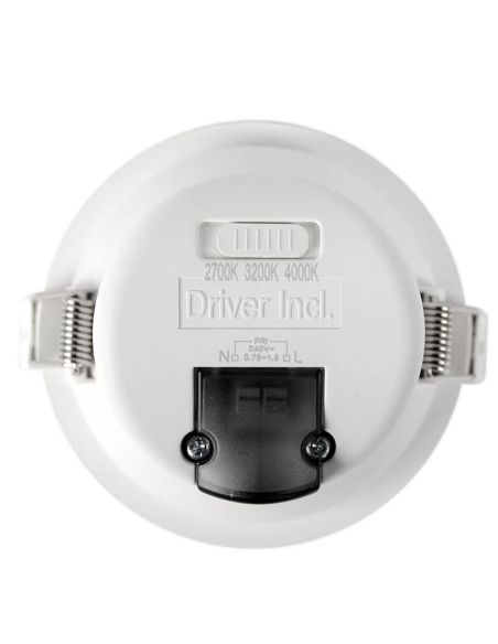 Spot LED à encastrer arrière 9W - 80W Changement de couleur Commutateur CCT UGR 19 Triac Libertad 9 Blanc | leonleds