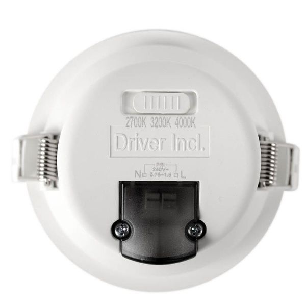 Trasera Foco empotrable LED 9W - 80W Cambio color CCT Switch UGR 19 Triac Libertad 9 Blanco | LeonLeds
