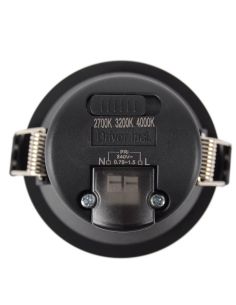 Foco empotrable LED 9W - 80W Cambio color CCT Switch UGR 19 Triac Libertad 9 Negro | LeonLeds 2