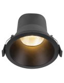 Foco empotrable LED 9W - 80W Cambio color CCT Switch UGR 19 Triac Libertad 9 Negro | LeonLeds