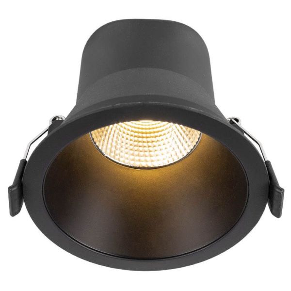 Foco empotrable LED 9W - 80W Cambio color CCT Switch UGR 19 Triac Libertad 9 Negro | LeonLeds